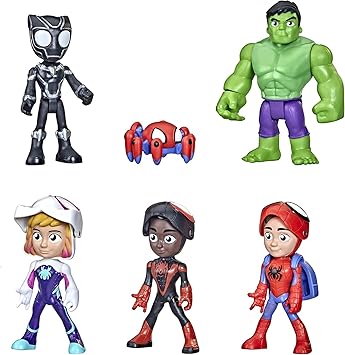 SPIDEY AND HIS AMAZING FRIENDS Hasbro Marvel Set múltiple Héroe Oculto - Figuras de 10 cm - La máscara se Abre - Edad: 3+, Exclusivo en Amazon